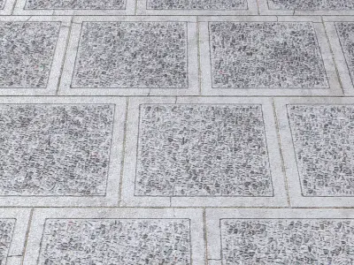 pavingexposed tiled floor with squares Texture