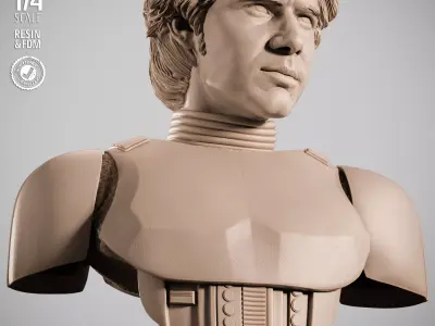  STAR WARS Han Solo Portrait Bust  3D print model