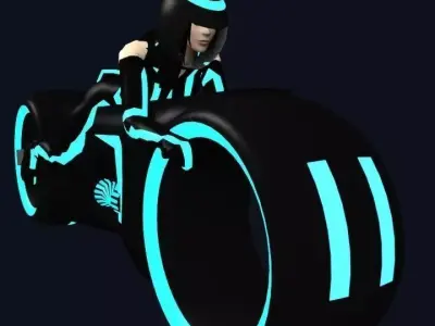 Tron game ready pack 3D model
