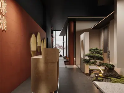        restaurant cafe  interior   3D model