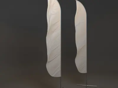 Flagstaff Collection feather flags 3D model