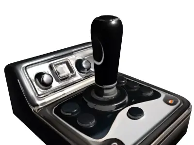 Industrial SciFi Control Joystick Low-poly 3D model