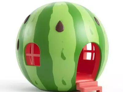 Whimsical Fruit Fairy Houses 3D Collection 3D Model Pack