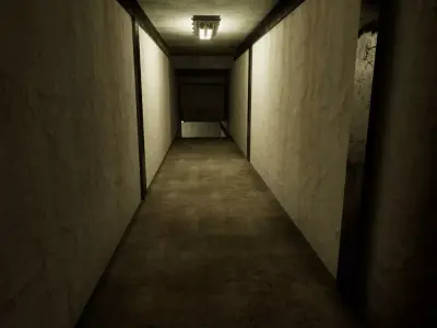 Modular Bunker Low-poly 3D model