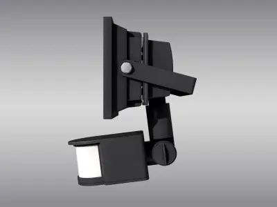 LED Floodlight with Motion Sensor Low-poly 3D model