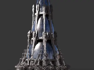 Ancient Crete Barbarian Tower 3D model