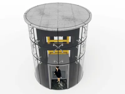 Elevator Unit 04 Low-poly 3D model