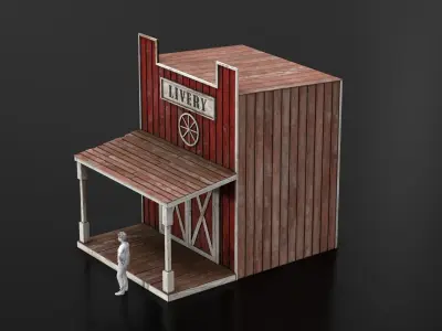 West Wild Home 09 Low-poly 3D model