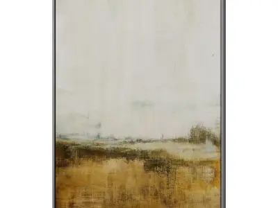 Set of 3 Abstract Paintings in Frames 3D model 126