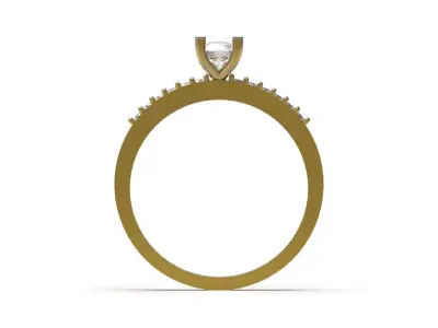wedding solitaire stl 3d printable ring model sr0121 3D print model