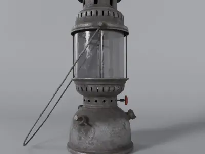 Vintage Lamp-Old oil lantern 3D model