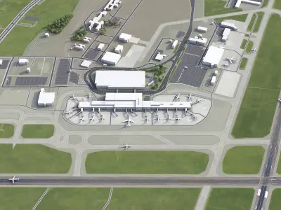 Ottawa - International Airport - YOW Low-poly 3D model