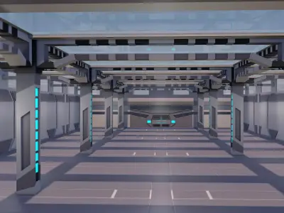 Sci Fi Interior 3D model 80