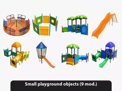 Small playground objects 3D model