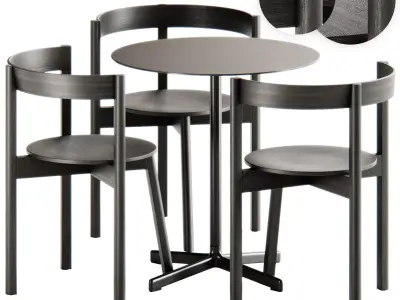 L5 JAZZ Chair By LOEHR design and Neu Round Table by Hay 3D model