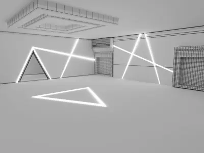 Store Area Interior Low-poly 3D model