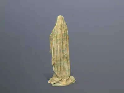 Woman Statue Low-poly 3D model