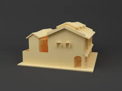 Shop house Singapore 3D print model