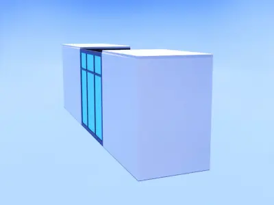 Show window in store Low-poly 3D model