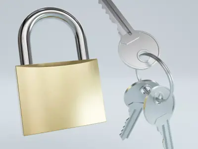 Padlock and Key 3D Model Pack