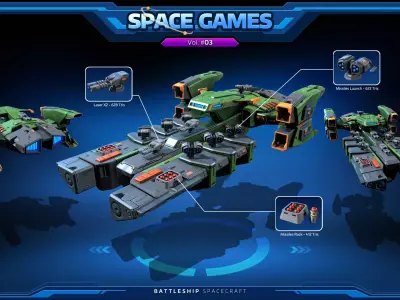SPACE Games Vol-03 Low-poly 3D model