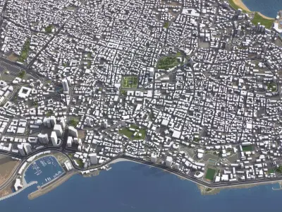 Beirut - 3D City Models Low-poly 3D model