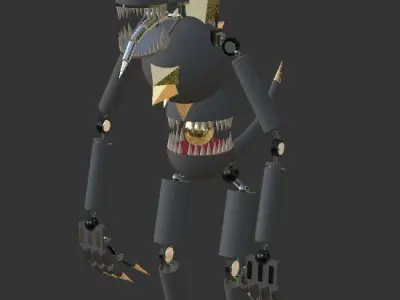 Corrupted robot 3D model