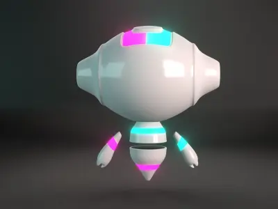 luminous robot  3d model 3D model