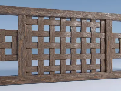 Wicker border 3D model