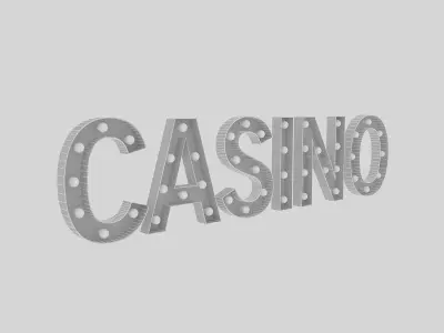 Casino Sign With Bulb 3D model