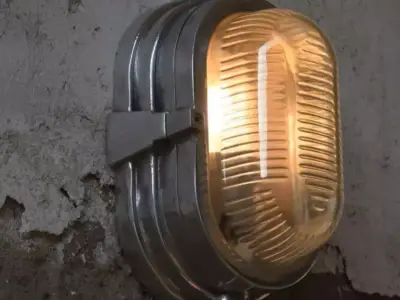 Vintage Industrial Style Aluminium Wall Lamp 3D model