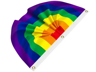 Rainbow Pride Flag Bunting 3D model