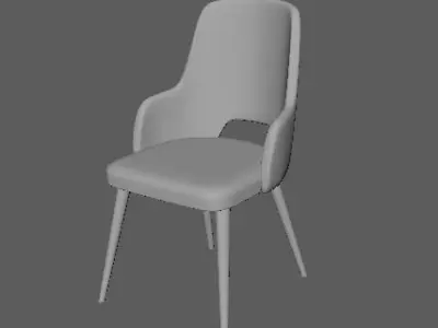 chair with gold legs 3D model purchase