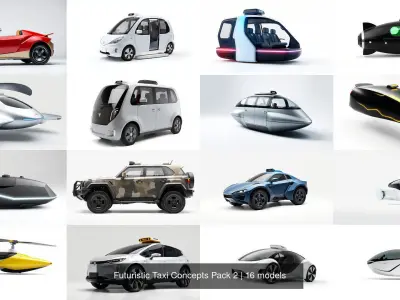 Futuristic Taxi Concepts Pack 2
