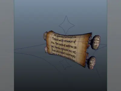 Roll paper Low-poly 3D model