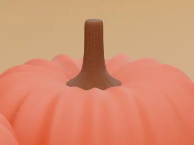 Pumpkin  Low-poly 3D model