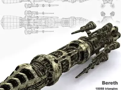 3DRT - Sci-Fi Norad Battleship - Bereth Low-poly 3D model