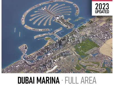 Dubai - Marina Low-poly 3D model