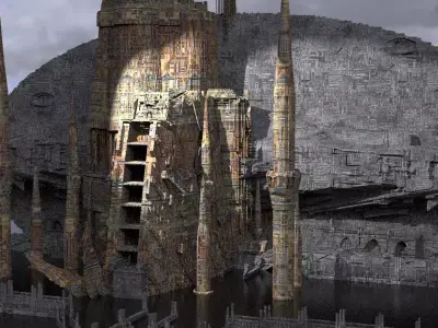 Covenant Holy Towers Kitbash 3D model