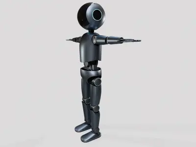 Cute Robot rigged 3D model