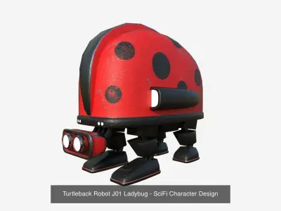 10 Turtleback Robots J Collection - SciFi Character Design 3D Model Pack