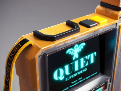 Radio sci-fi Low-poly 3D model