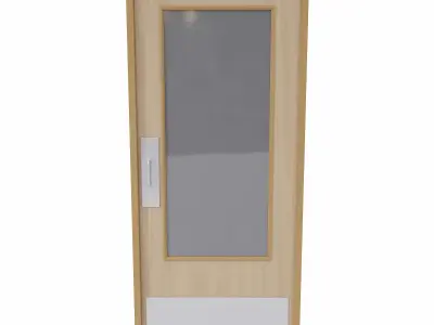 Corridor door lowpoly 3d model Low-poly 3D model