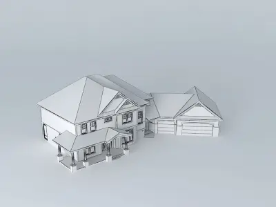 Suburban Family Home Free 3D model