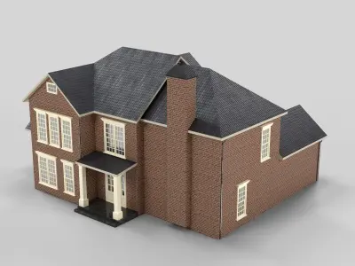 British House Design 20T4  Low-poly 3D model