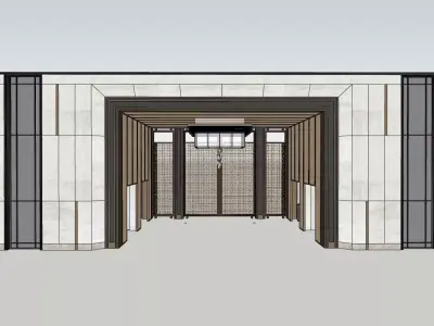 Main entrance of colony architecture graduation thesis  3D model