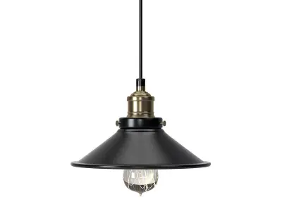 Hammered Glass Pendant and Andante Industrial Pendant 3D model