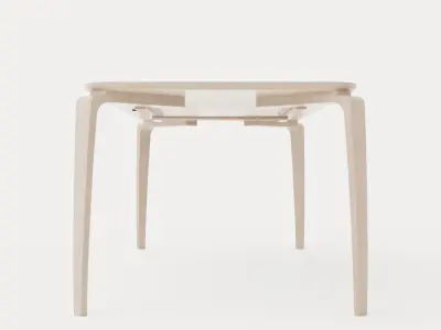 North dining table light oak Low-poly 3D model