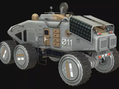 Mars Rover Concept-2-Grey 3D model