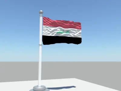 Iraq flag 3D model